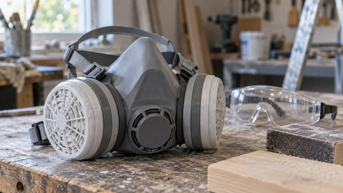 Illustrative image of Is a China-bought respirator safe for DIY? on a workshop surface.