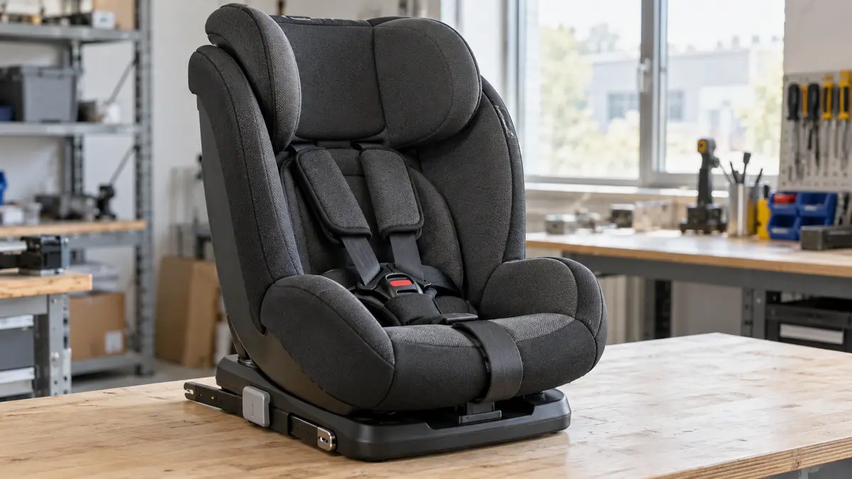 Illustrative image of Can a car seat on a workshop surface.