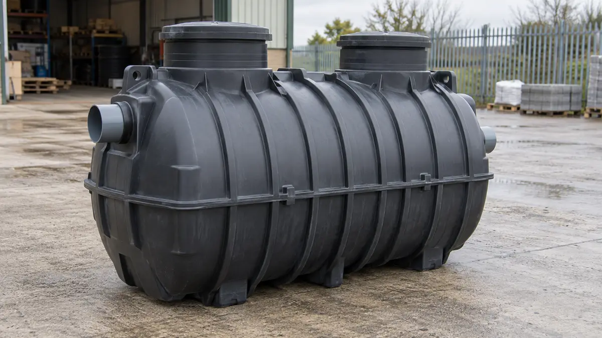 Illustrative image of Can I use a Chinese septic tank at my UK home? on a workshop surface.
