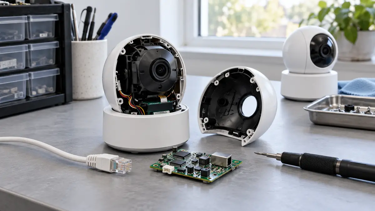 Illustrative image of Connected product security failure after sale on a workshop surface.