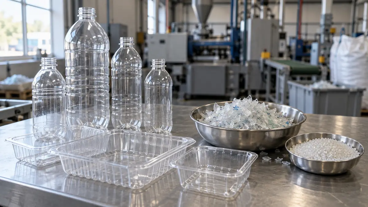 Illustrative image of Correct a Plastic Packaging Tax recycled-content claim on a workshop surface.