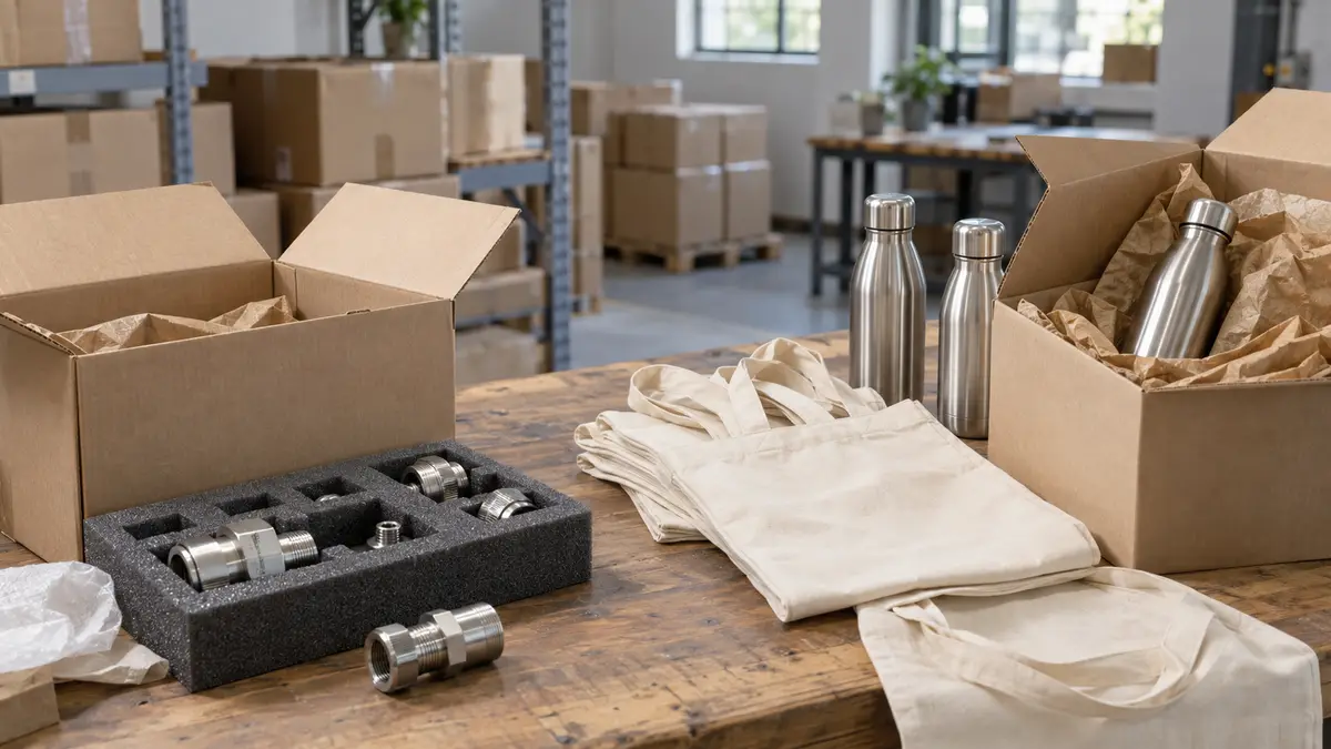 Illustrative image of How to declare free replacements and promotional goods on a workshop surface.