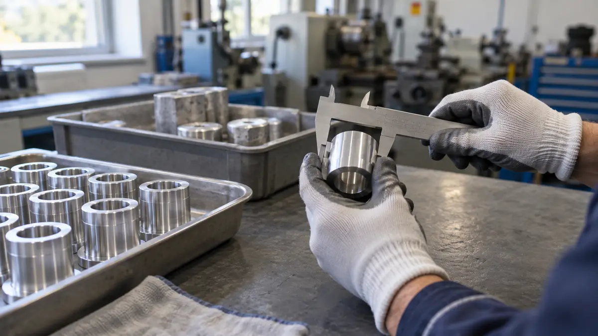 Illustrative image of What can a during-production inspection prove? on a workshop surface.