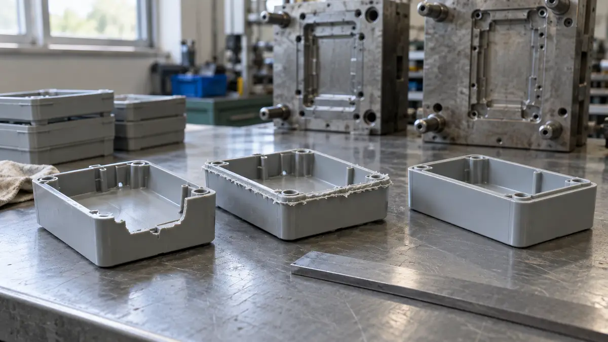 Illustrative image of Factory production problem: what should I ask? on a workshop surface.