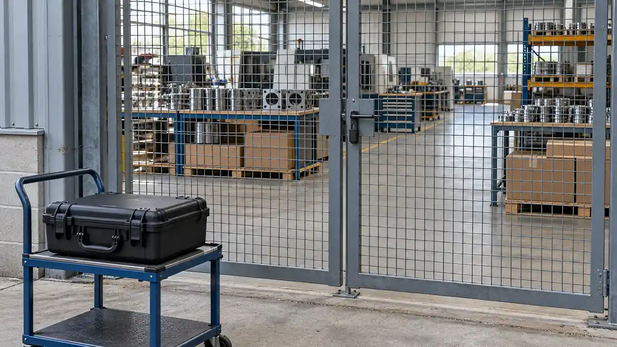 Illustrative image of Factory refuses inspector access: what to do on a workshop surface.