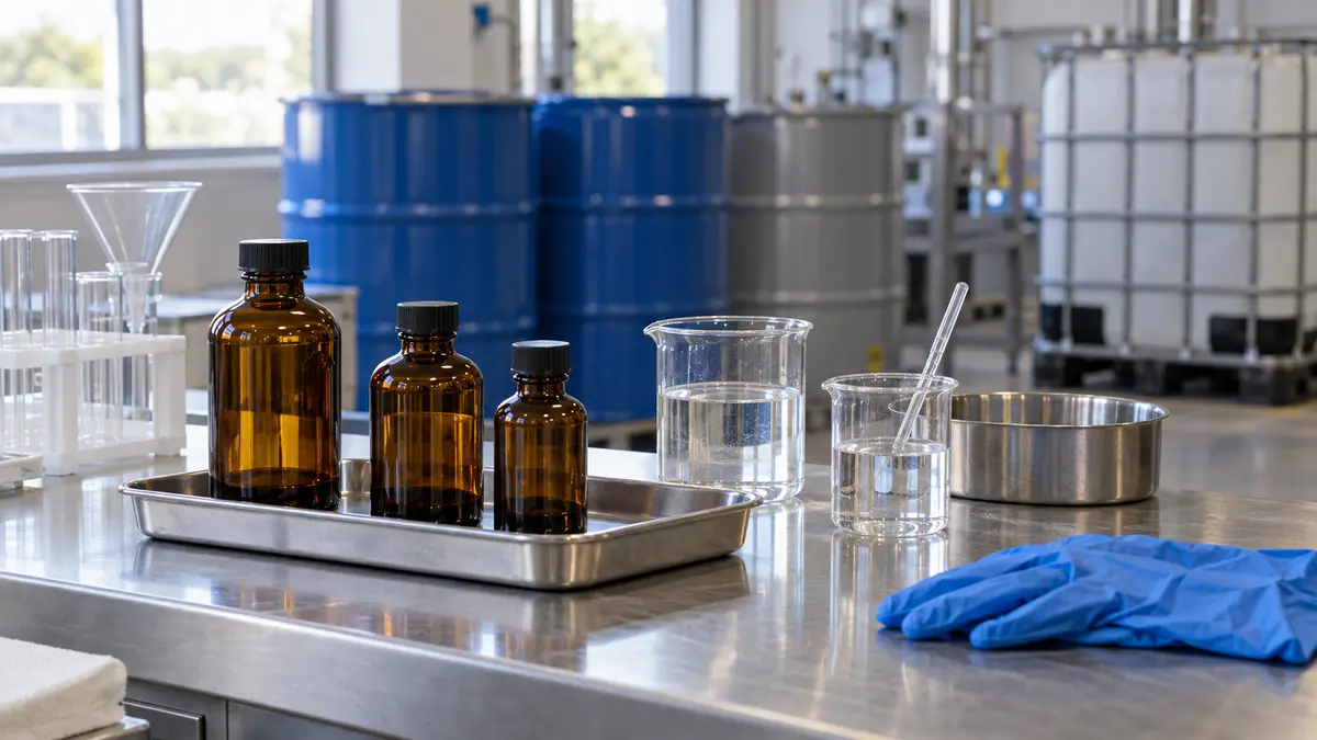 Illustrative image of GB mandatory chemical classification for importers on a workshop surface.