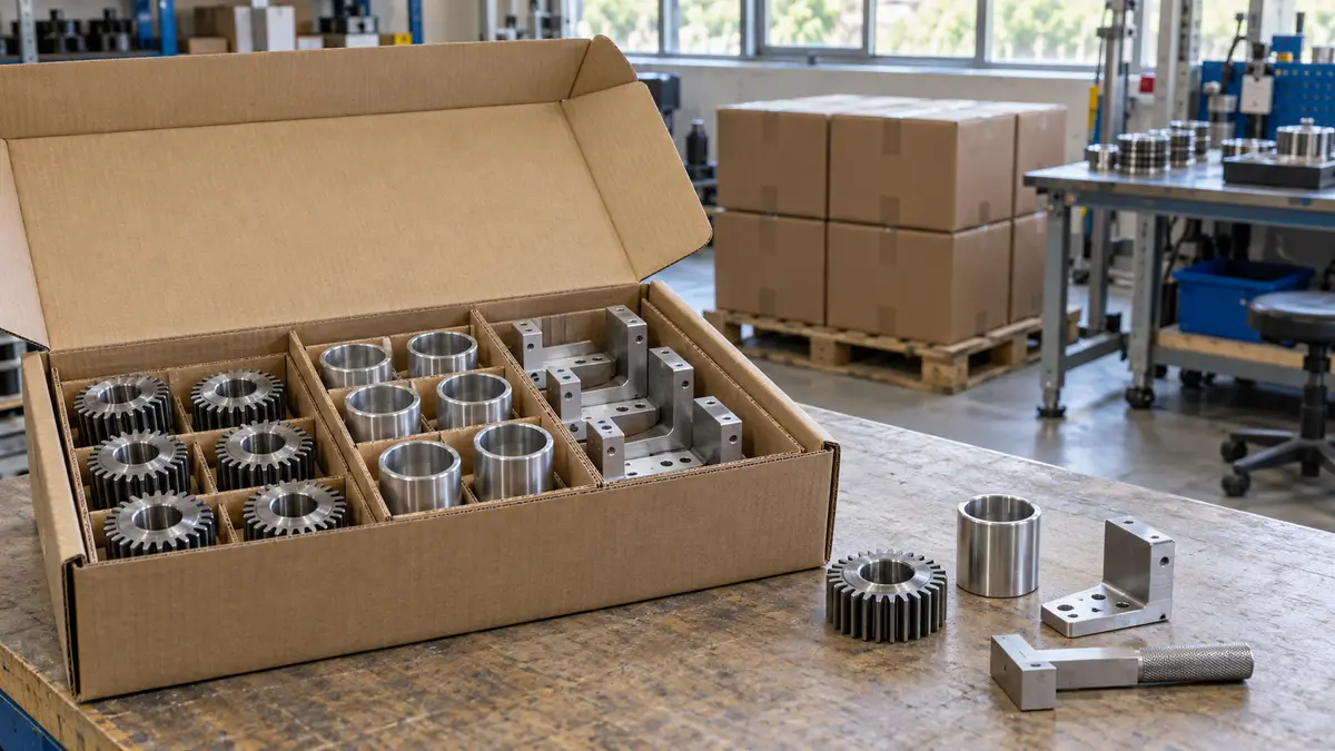 Illustrative image of Inward processing: checks before importing components on a workshop surface.