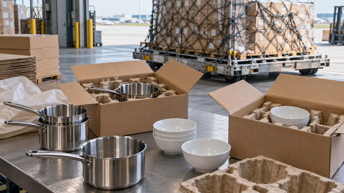 Illustrative image of Kitchenware order switched to air: what to recheck on a workshop surface.