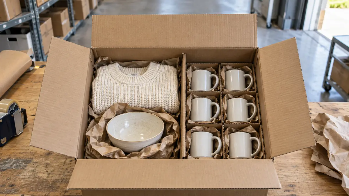 Illustrative image of Can personal purchases and stock share a parcel? on a workshop surface.