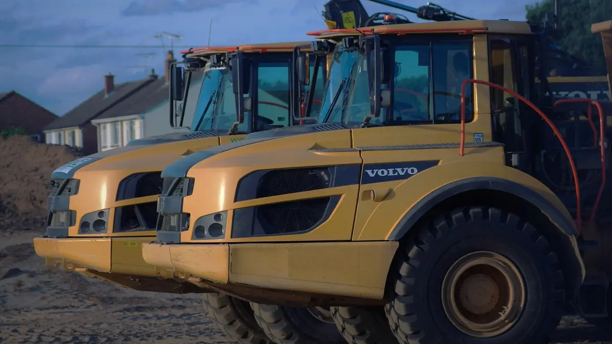 A heavy tipper truck used for construction.