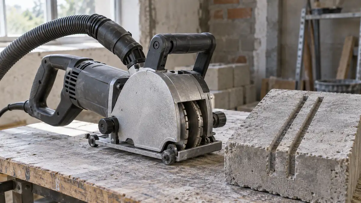 Illustrative image of electric wall chasers on a workshop surface.