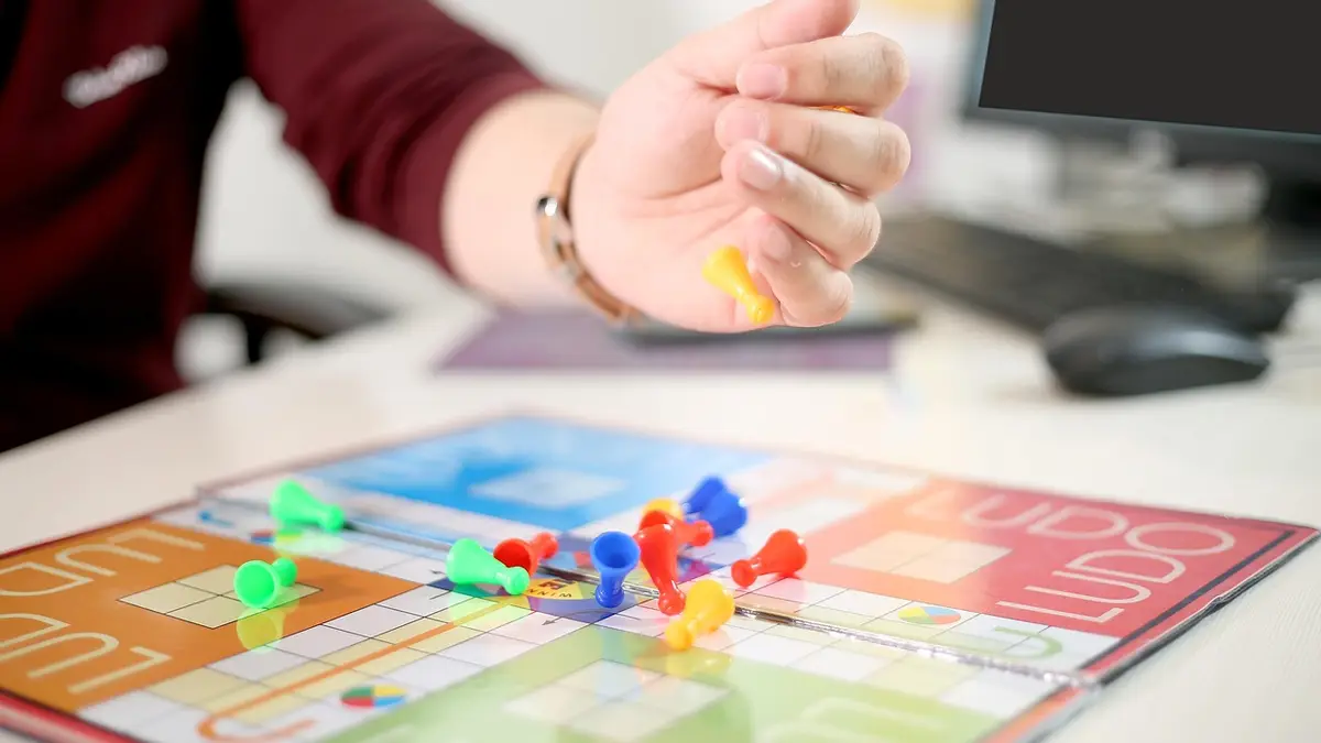 A Ludo board game.