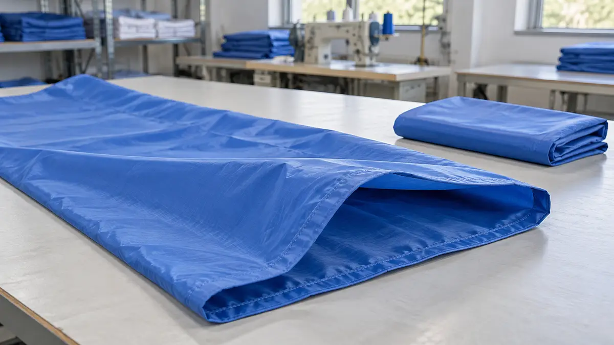 Illustrative image of patient slide sheets on a workshop surface.