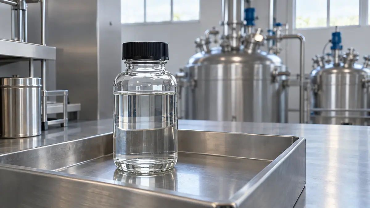 Illustrative image of piperidine on a workshop surface.