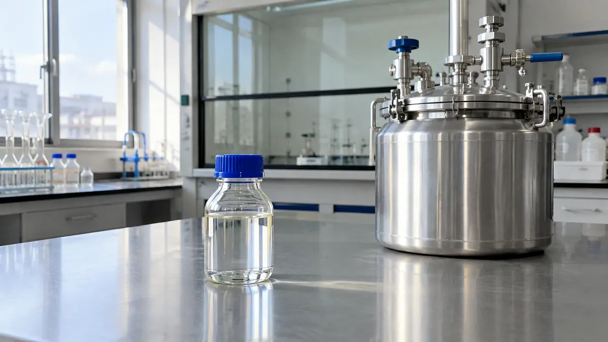 Illustrative image of pyridine on a workshop surface.