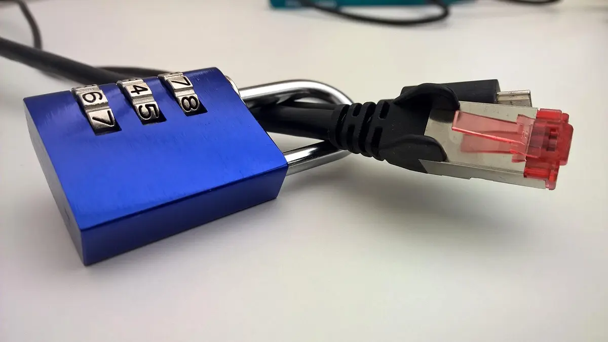 A combination lock and cable with a computer.
