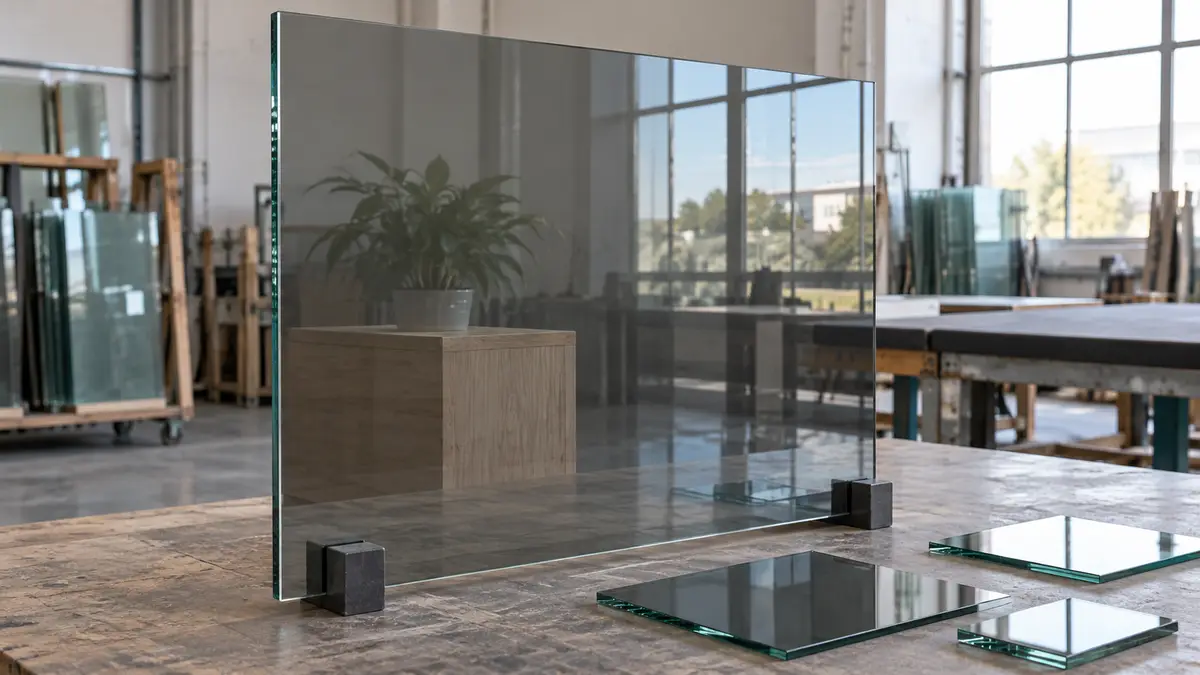 Illustrative image of Two-way Glass Mirrors on a workshop surface.